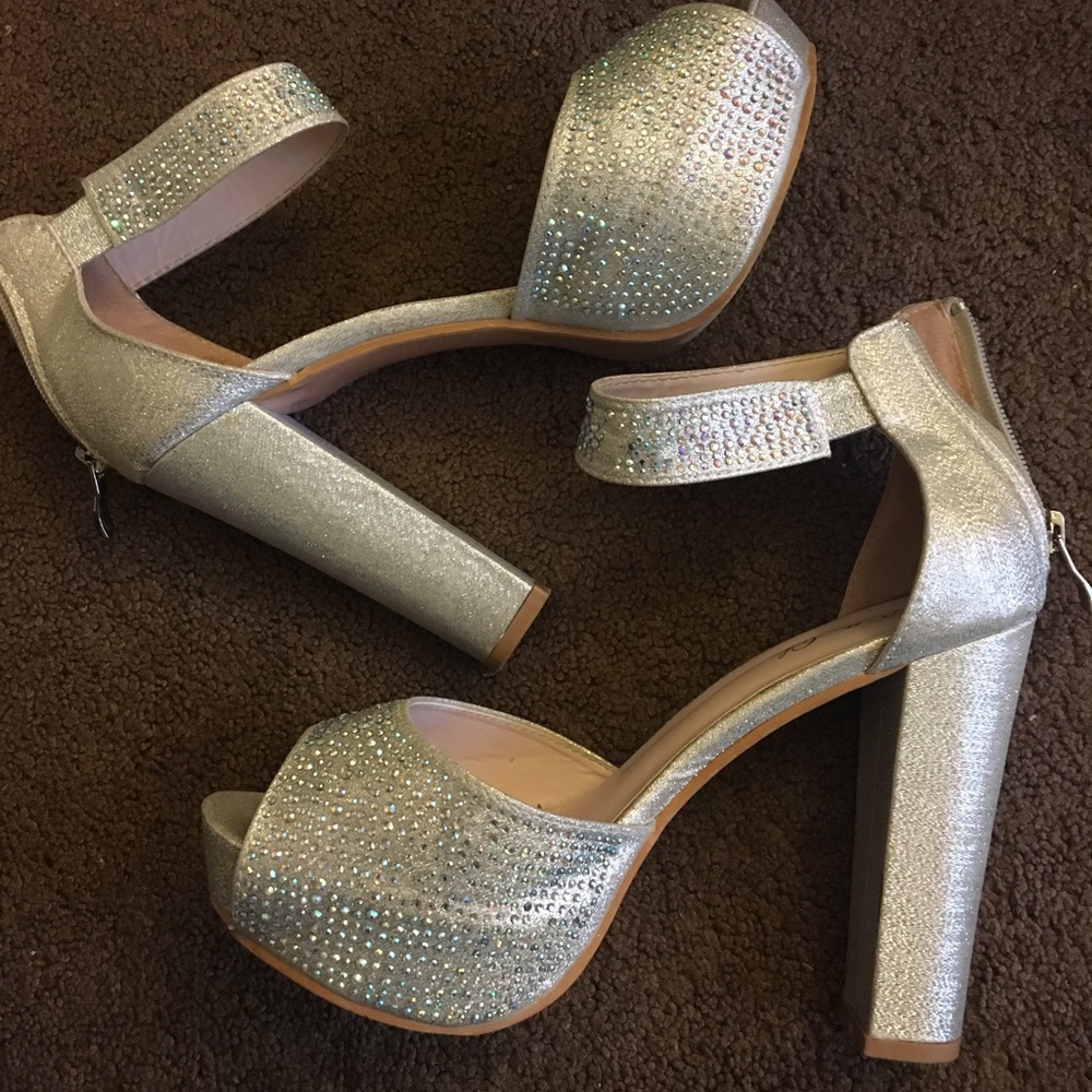 Sparkly formal high heels
